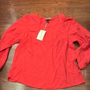Universal thread Women's Red Orange balloon sleeve blouse size medium